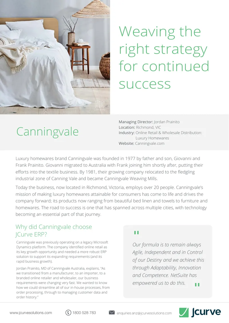 Canningvale Case Study on ERP Implementation