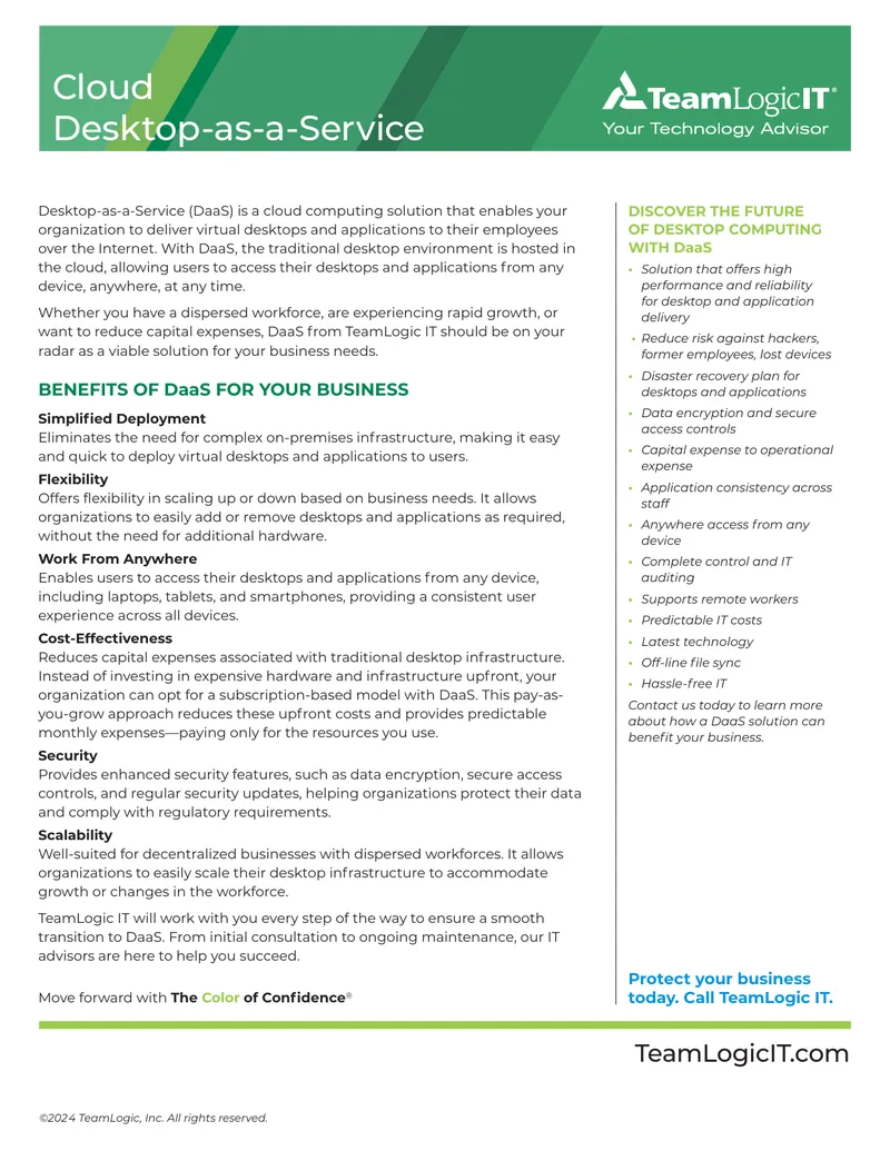 Desktop-as-a-Service Cloud Computing Solution