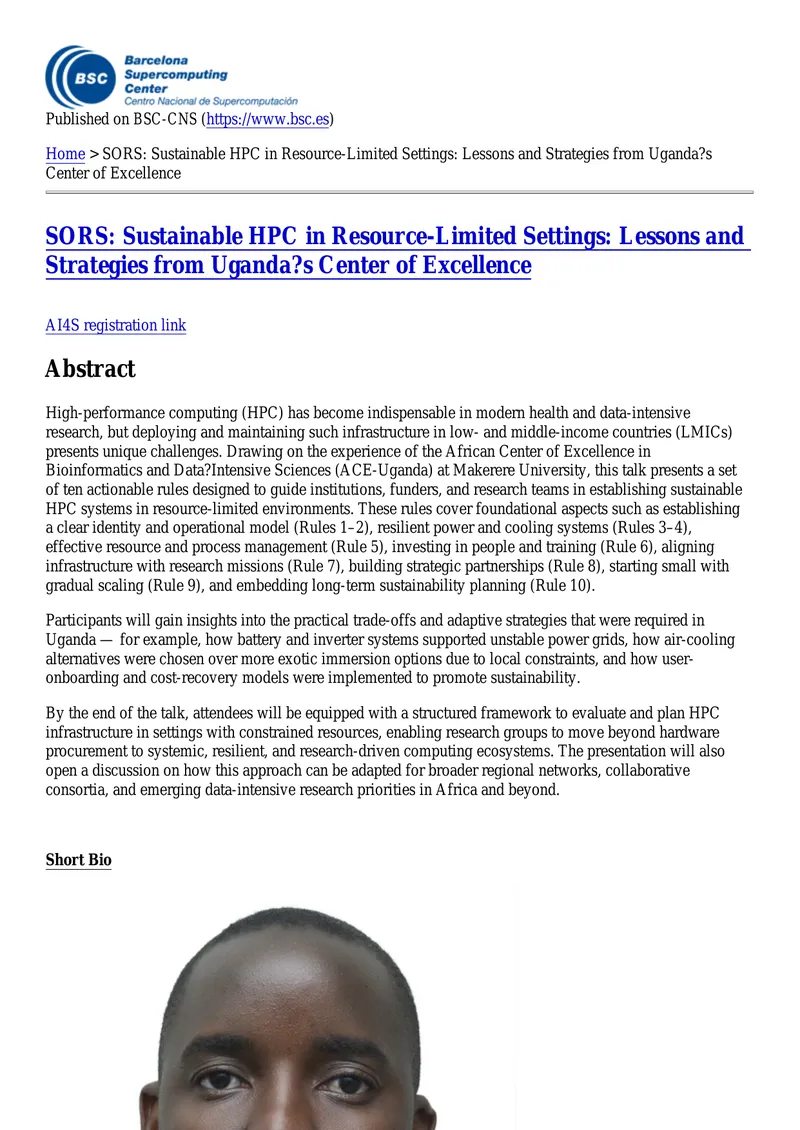 Sustainable HPC Strategies for Resource-Limited Settings