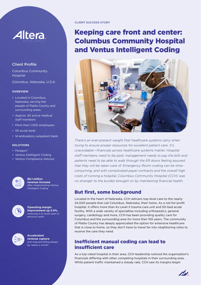 Columbus Community Hospital Case Study