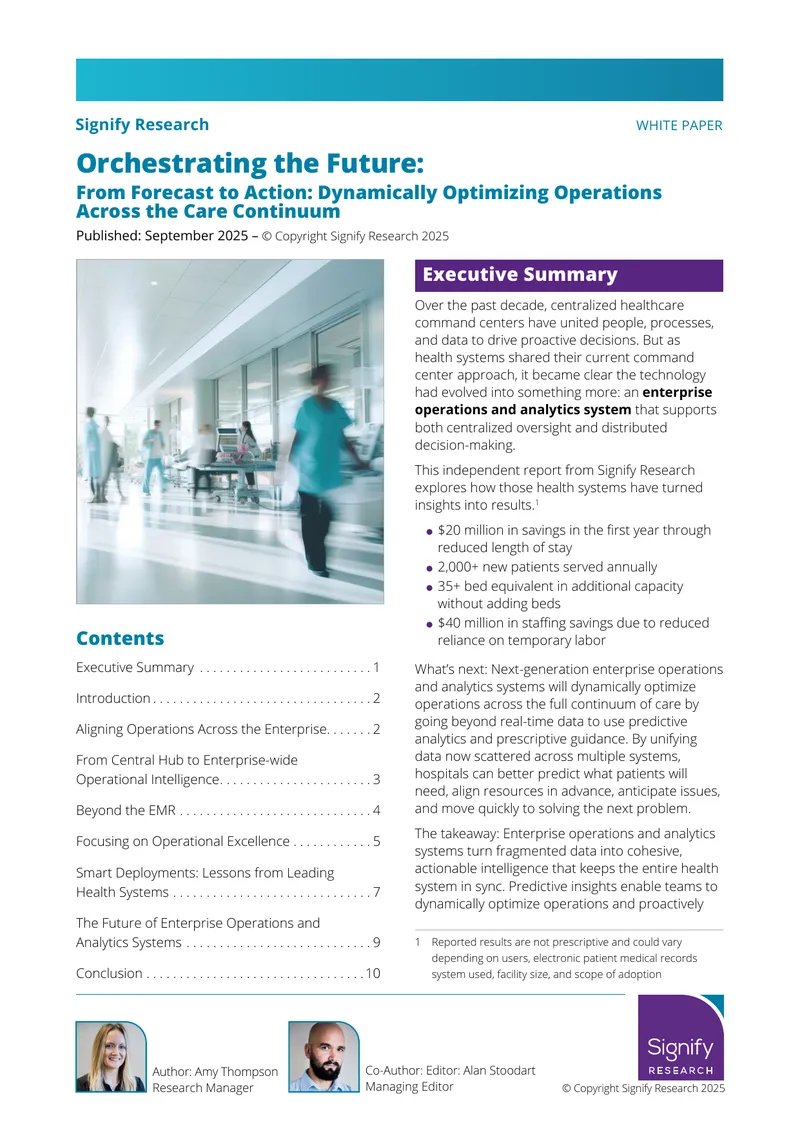 Orchestrating the Future of Healthcare Operations