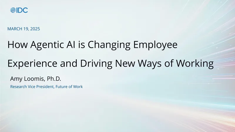 Agentic AI Impact on Employee Experience and Workflows