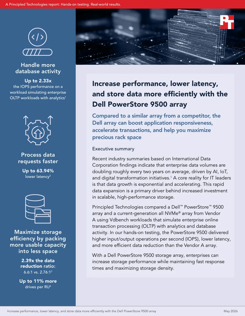 Dell PowerStore 9500 Performance Comparison Report