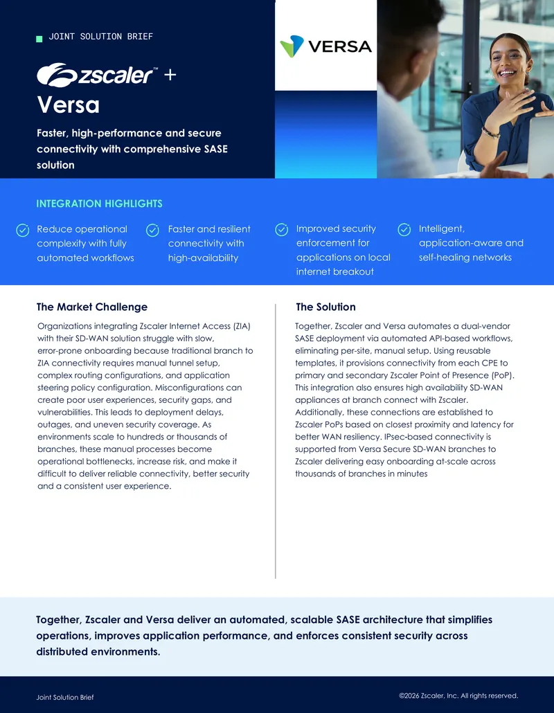 Automated SASE Integration with Versa SD-WAN