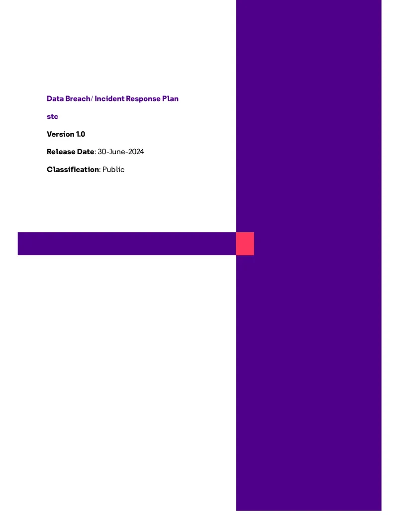 Data Breach Incident Response Plan
