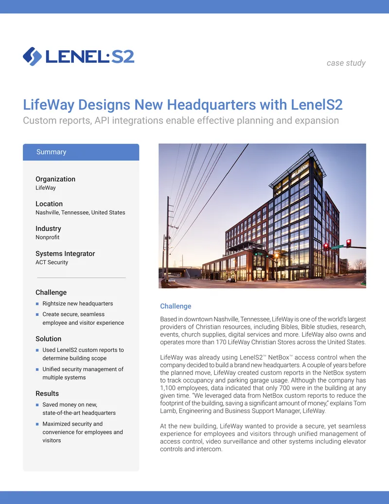 LifeWay Headquarters Security Integration Case Study