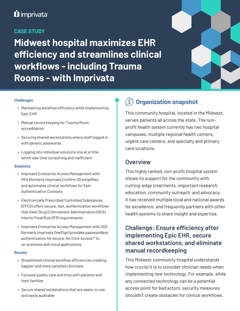 Midwest Hospital EHR Efficiency Case Study