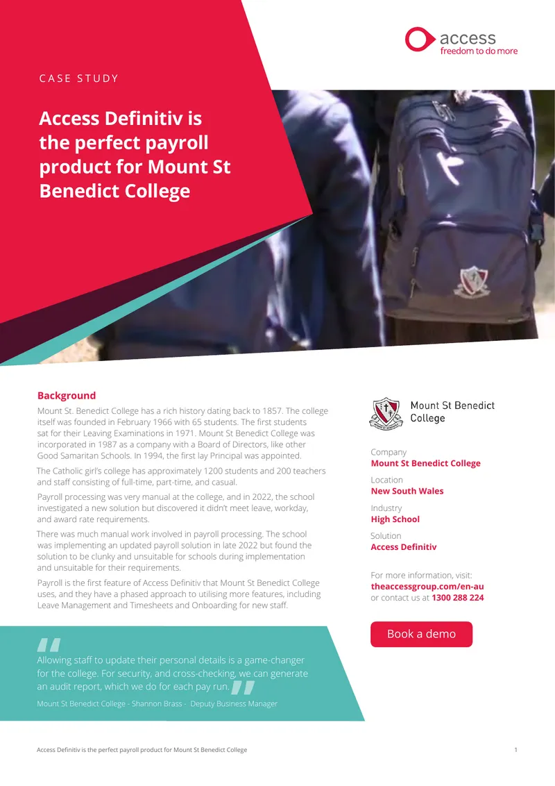 Access Definitiv Payroll Solution Case Study