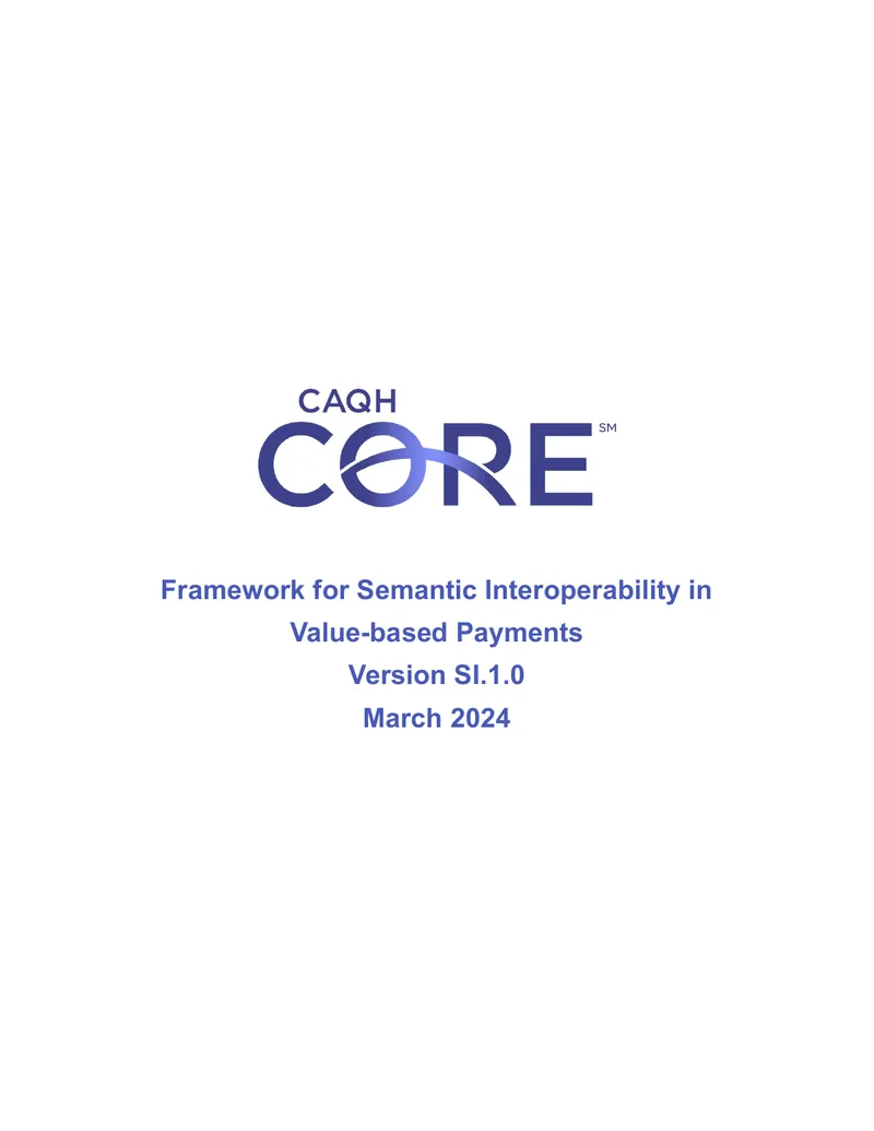 Framework for Semantic Interoperability in Value-based Payments