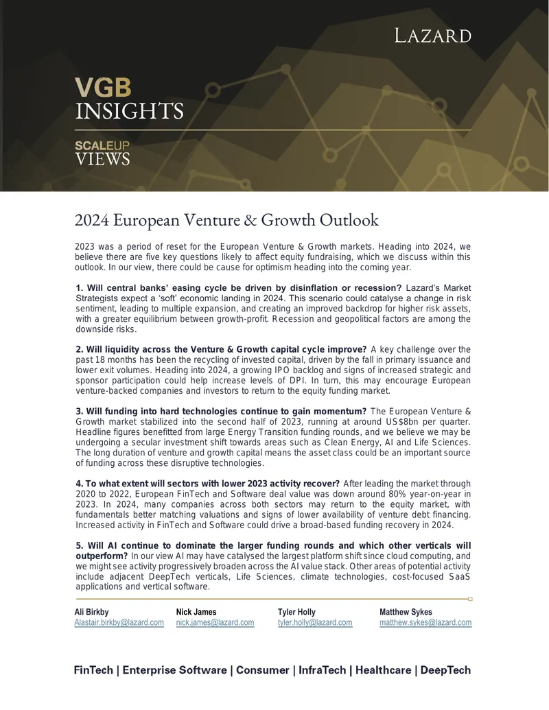 2024 European Venture and Growth Market Outlook