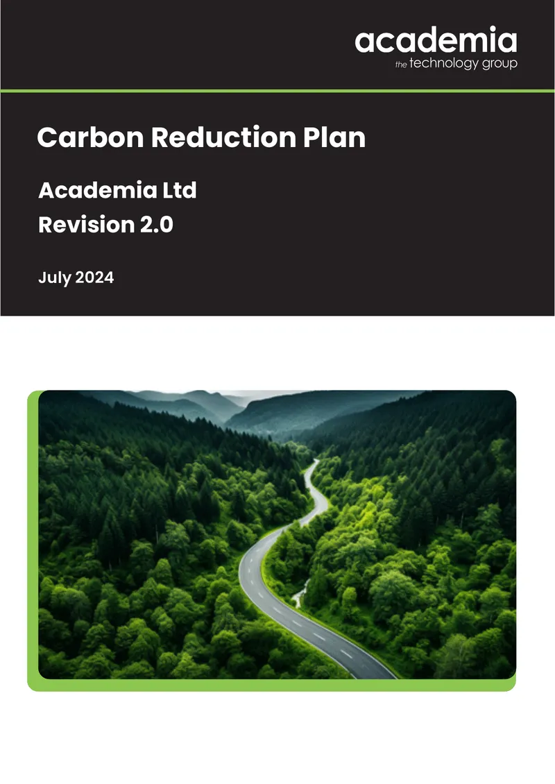 Carbon Reduction Plan for Academia Ltd preview page 1