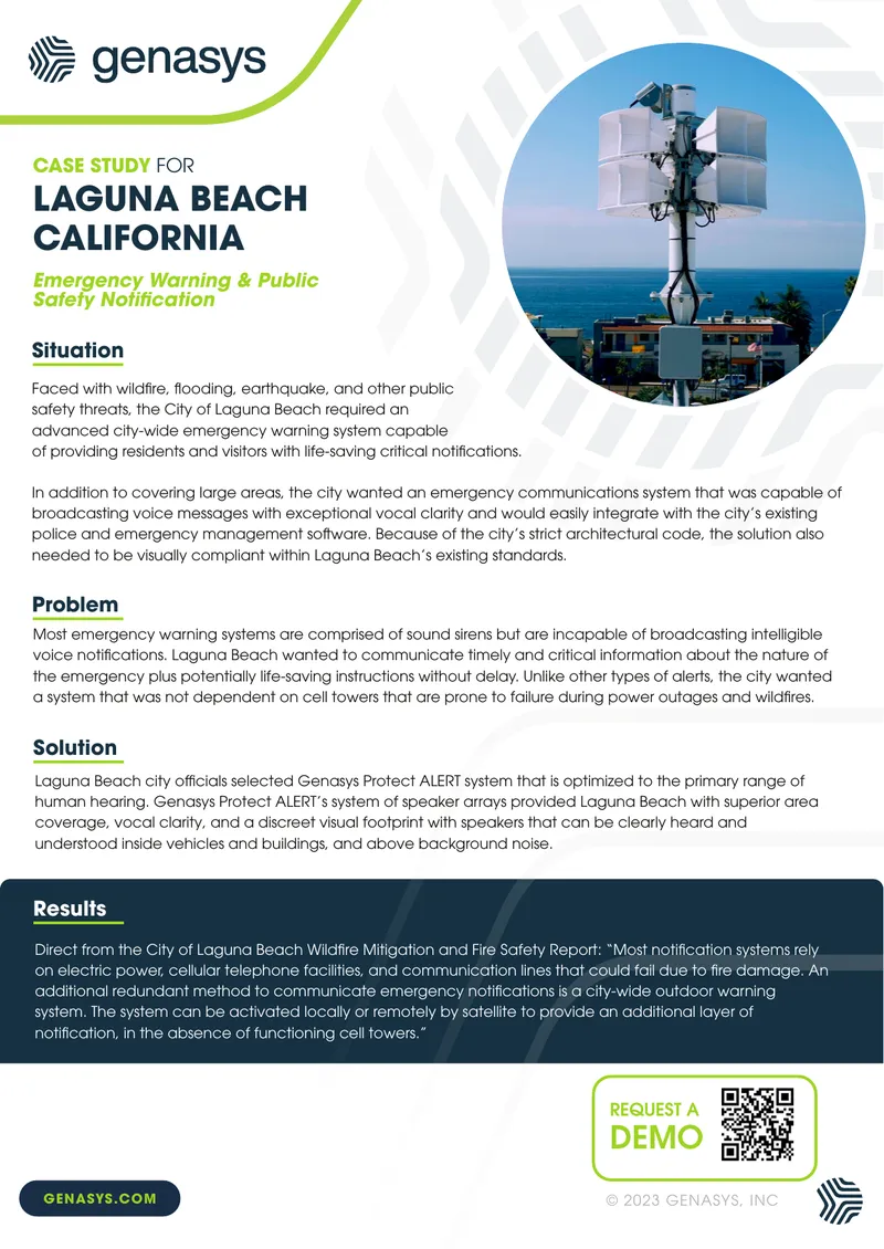 Emergency Warning System Implementation in Laguna Beach