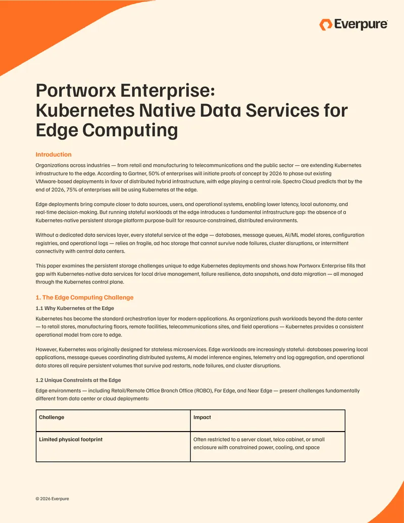 Kubernetes Native Data Services for Edge Computing