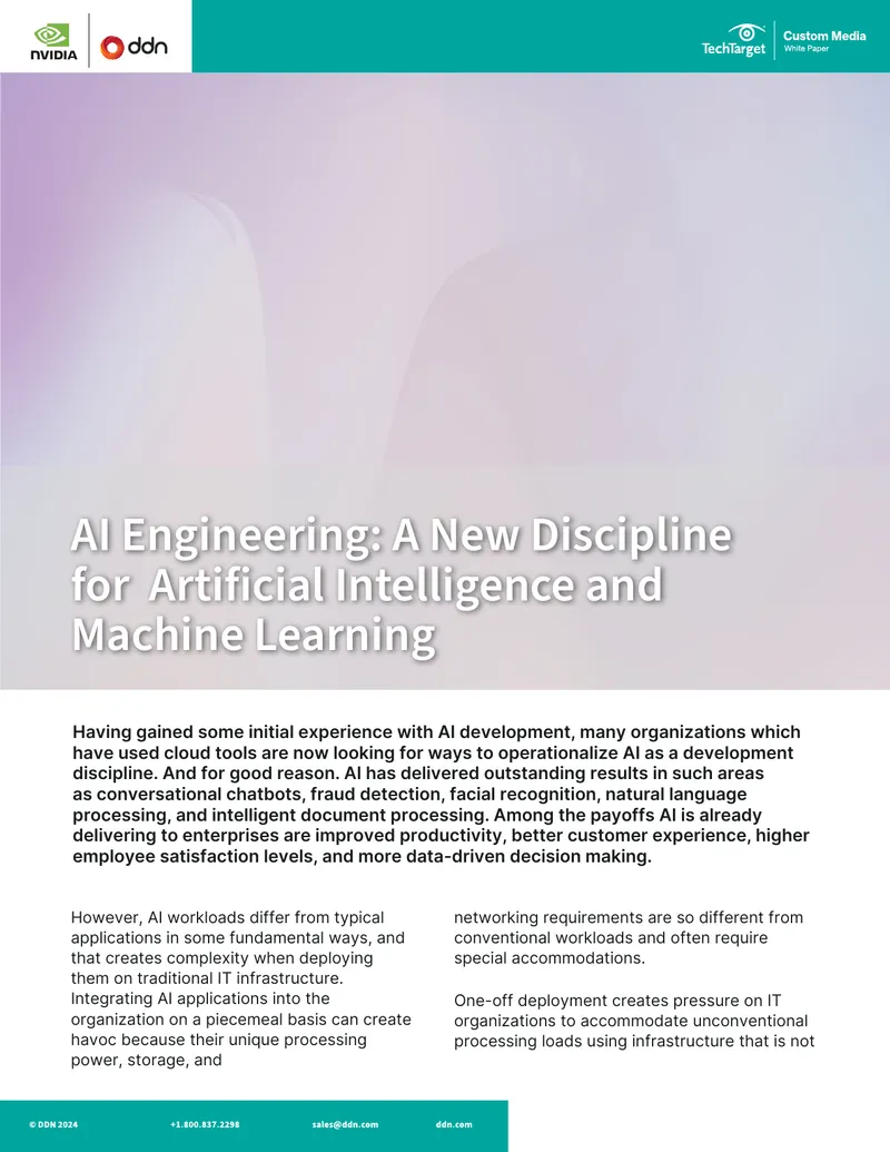 AI Engineering for Artificial Intelligence and Machine Learning