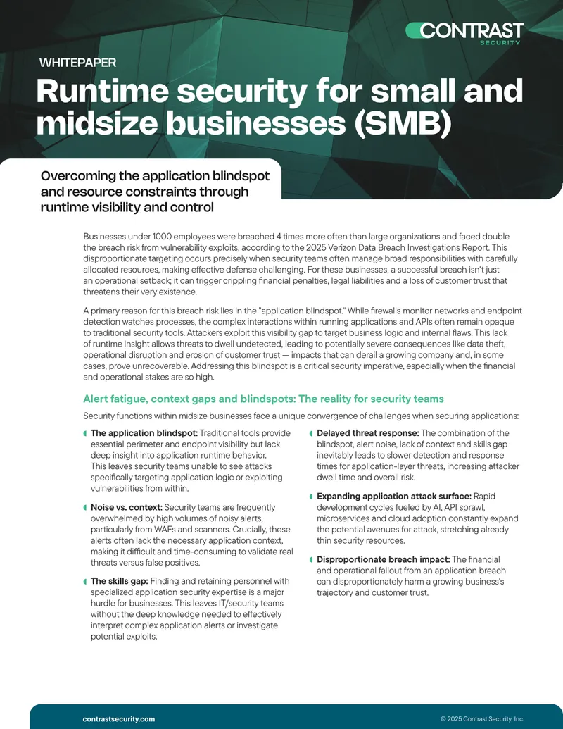 Runtime Security for Small and Midsize Businesses