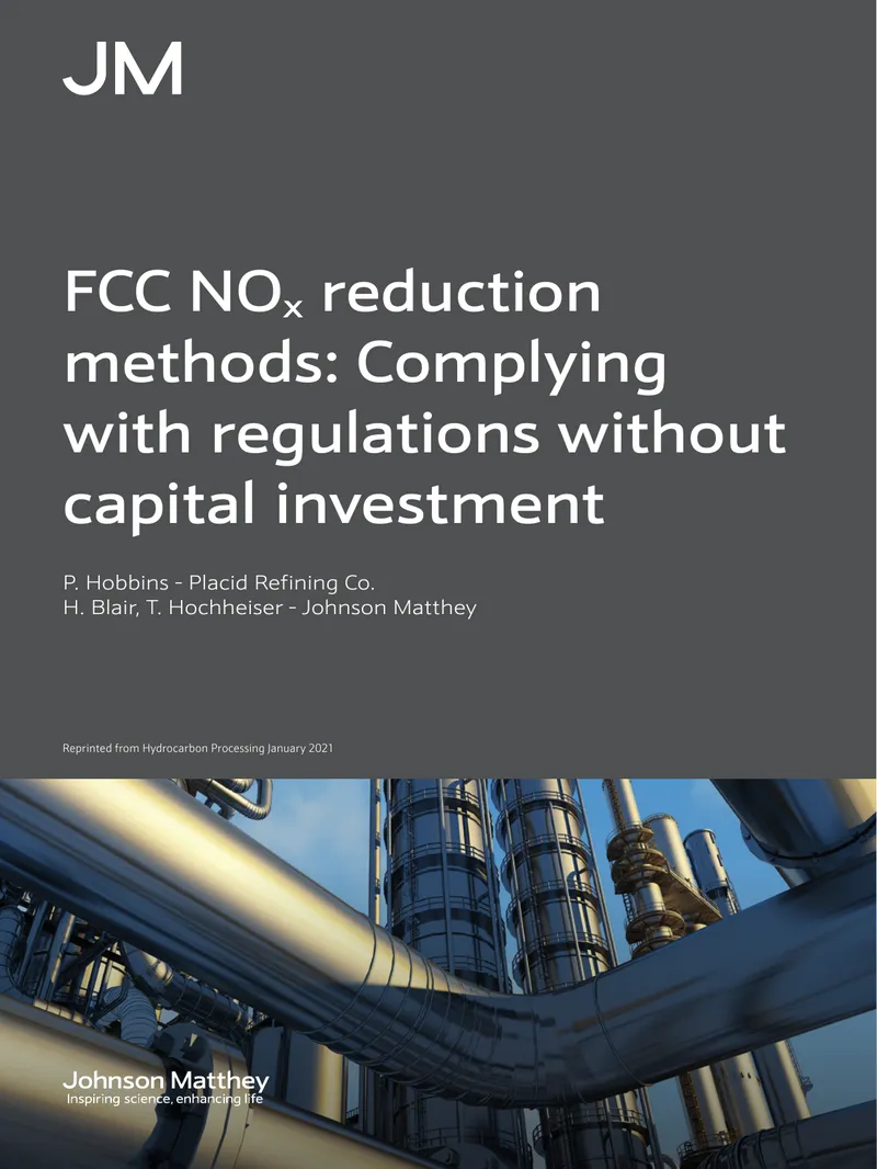 FCC NOx Reduction Methods for Compliance
