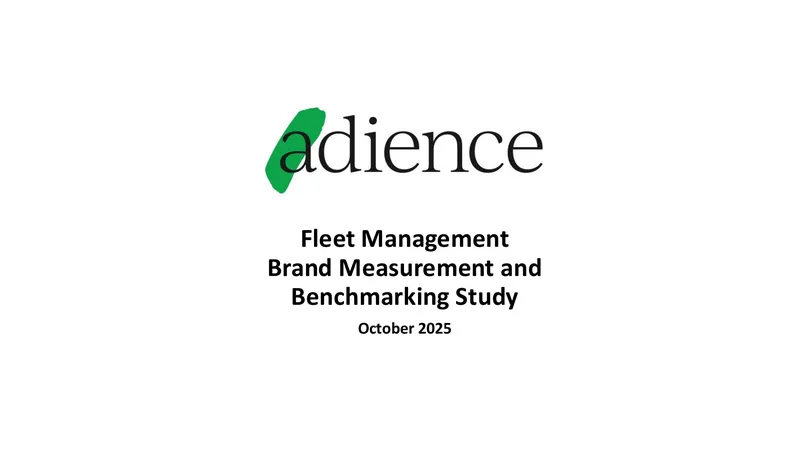 Fleet Management Brand Measurement and Benchmarking Study