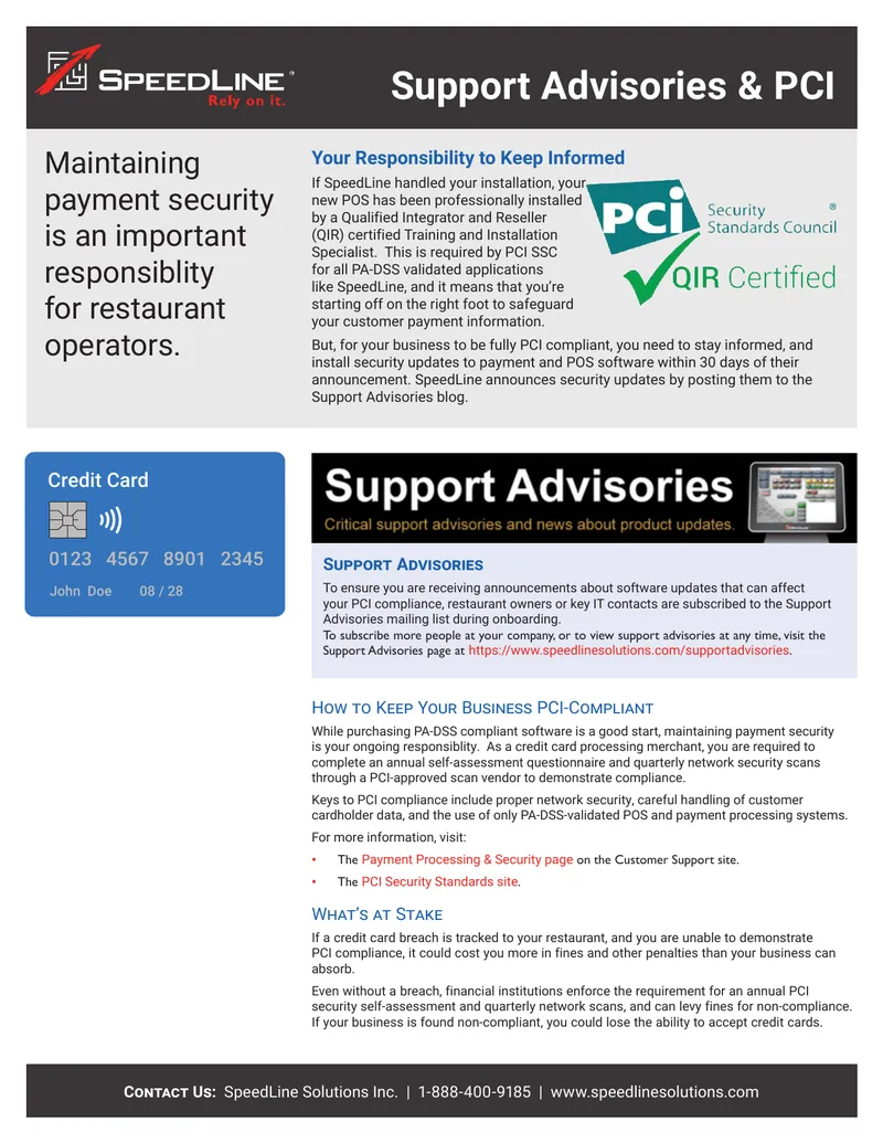 Maintaining Payment Security for Restaurants