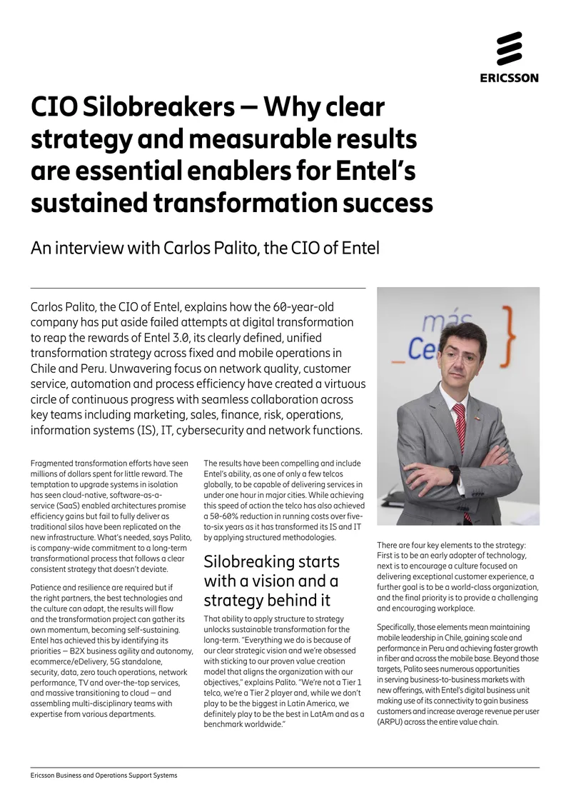 Entel's Digital Transformation Strategy Overview