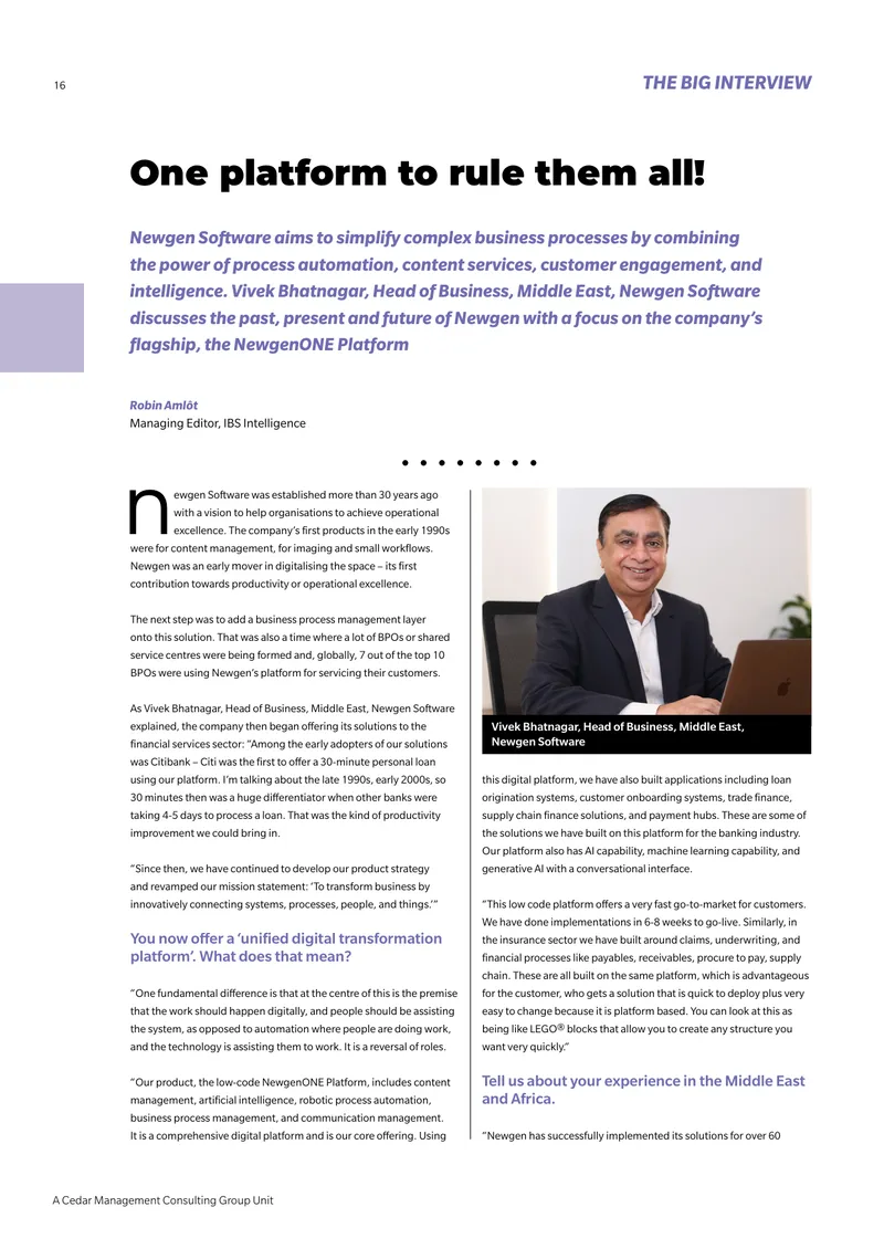 Newgen Software's Digital Transformation Solutions preview page 1