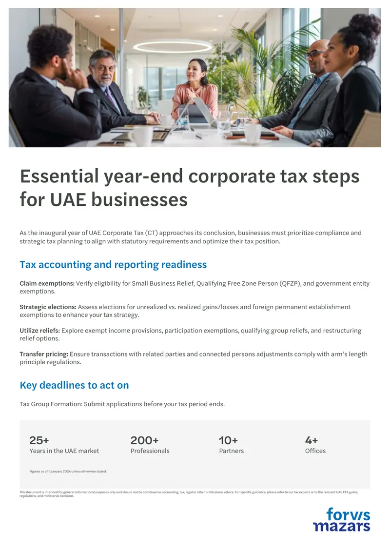 UAE Corporate Tax Compliance Guide