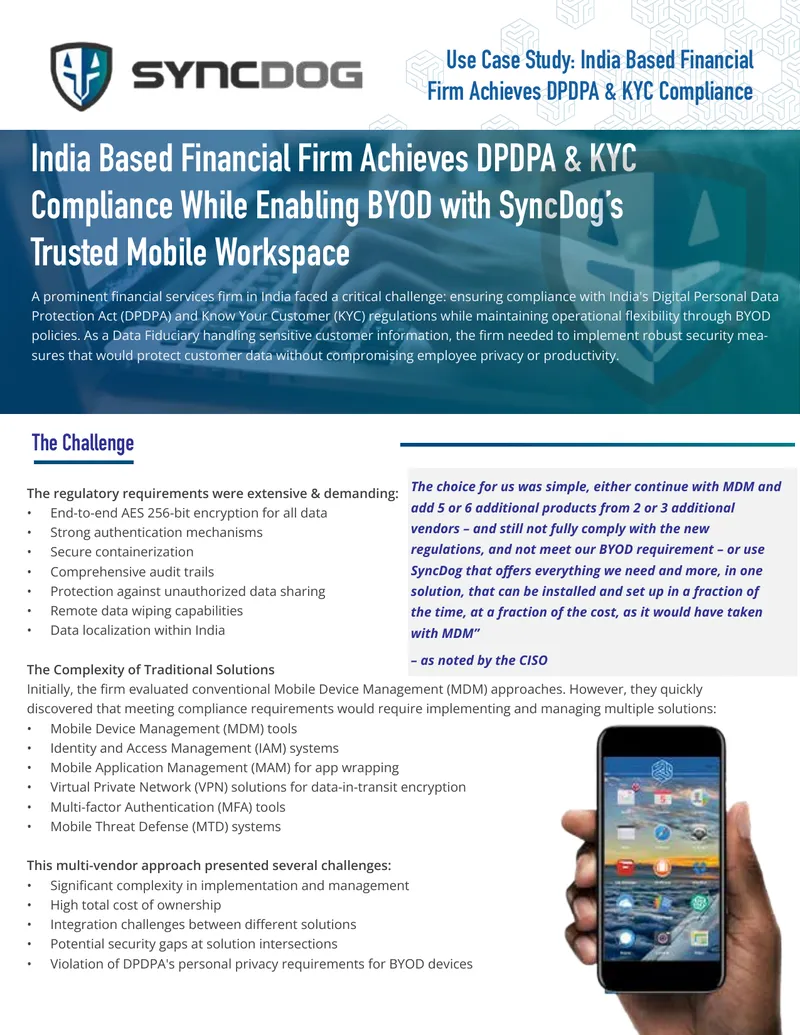 India Financial Firm Achieves DPDPA and KYC Compliance
