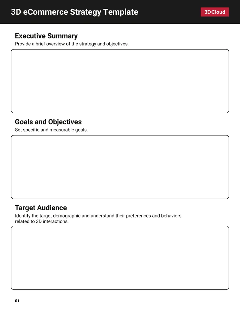 3D eCommerce Strategy Development Template preview page 1