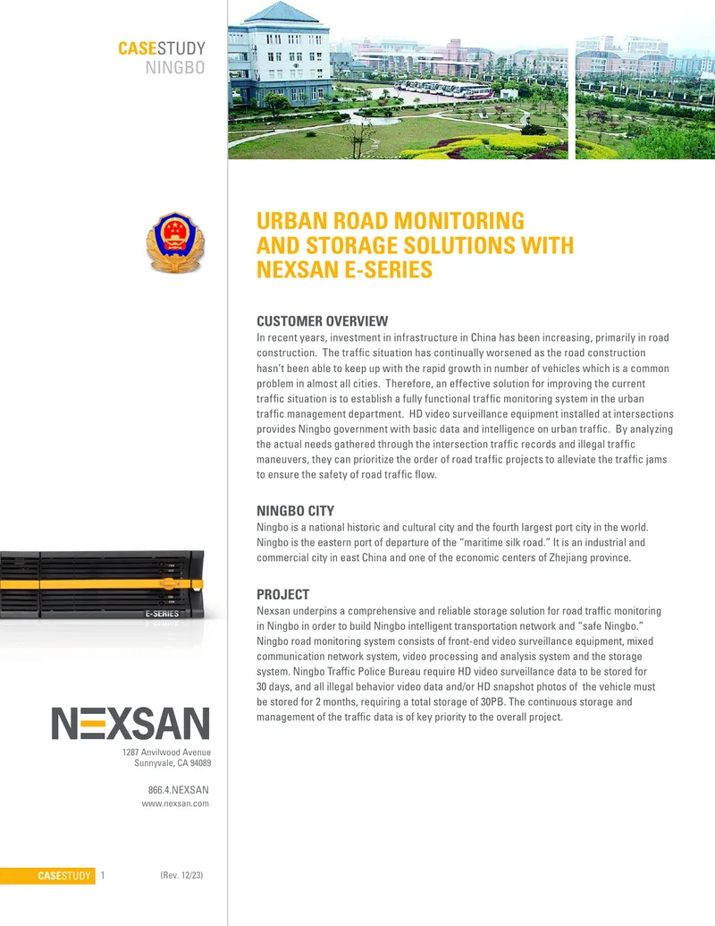 Urban Road Monitoring and Storage Solutions Case Study