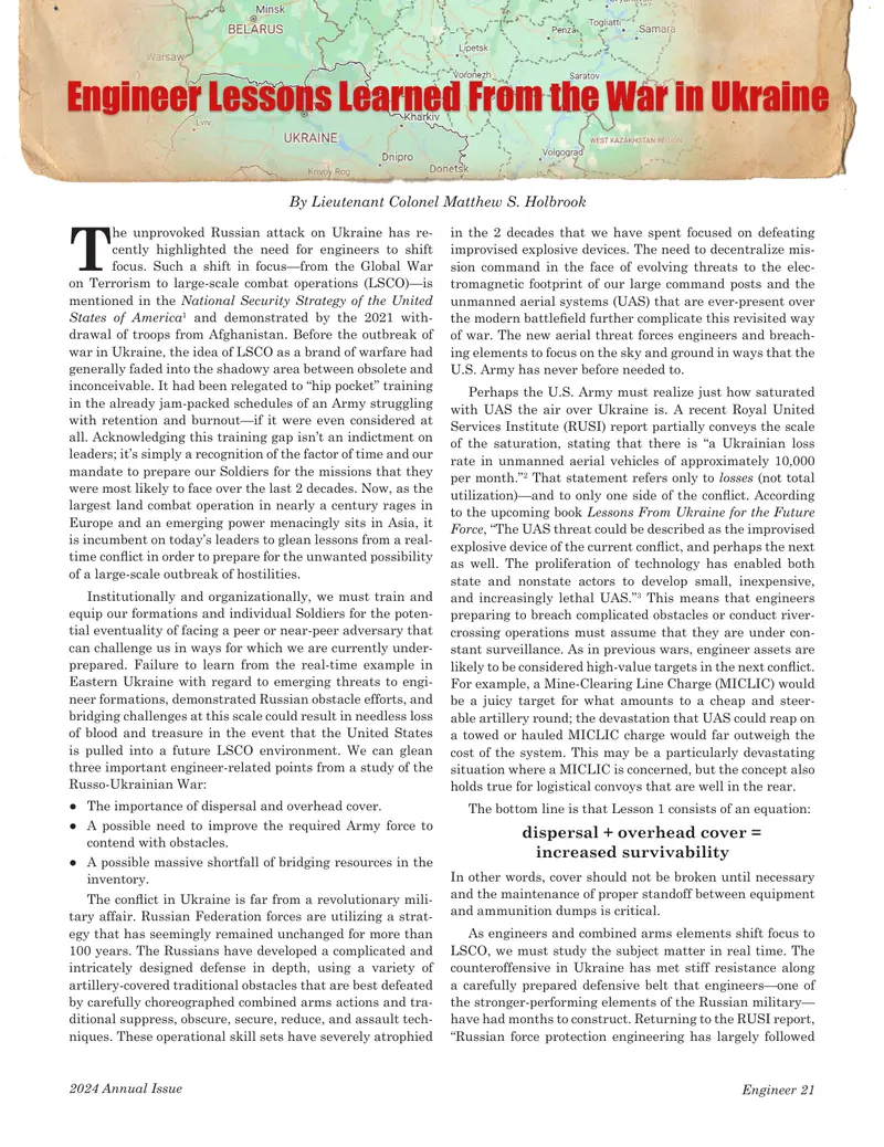 Engineering Lessons from the Russo-Ukrainian War