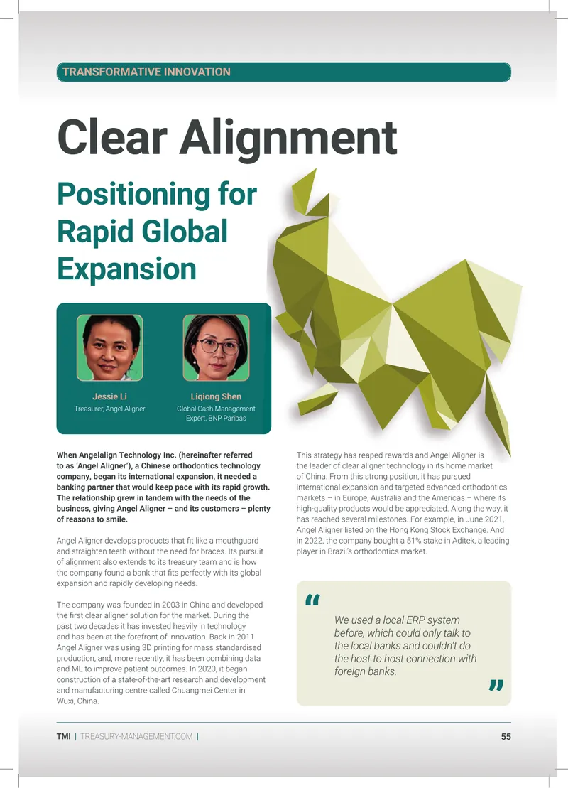 Angel Aligner's Global Expansion and Banking Strategy