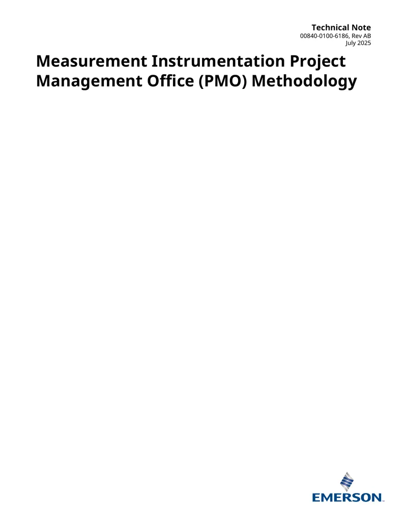 Measurement Instrumentation Project Management Office Methodology