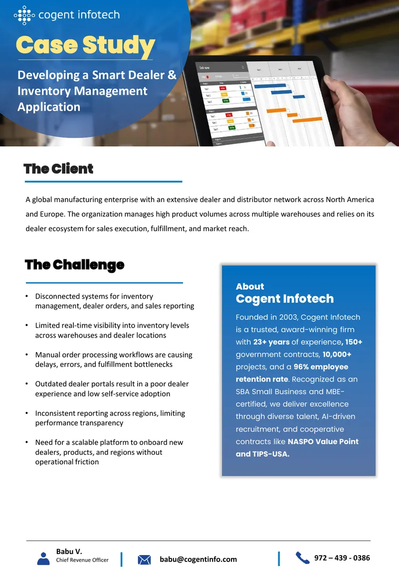 Smart Dealer and Inventory Management Application Case Study
