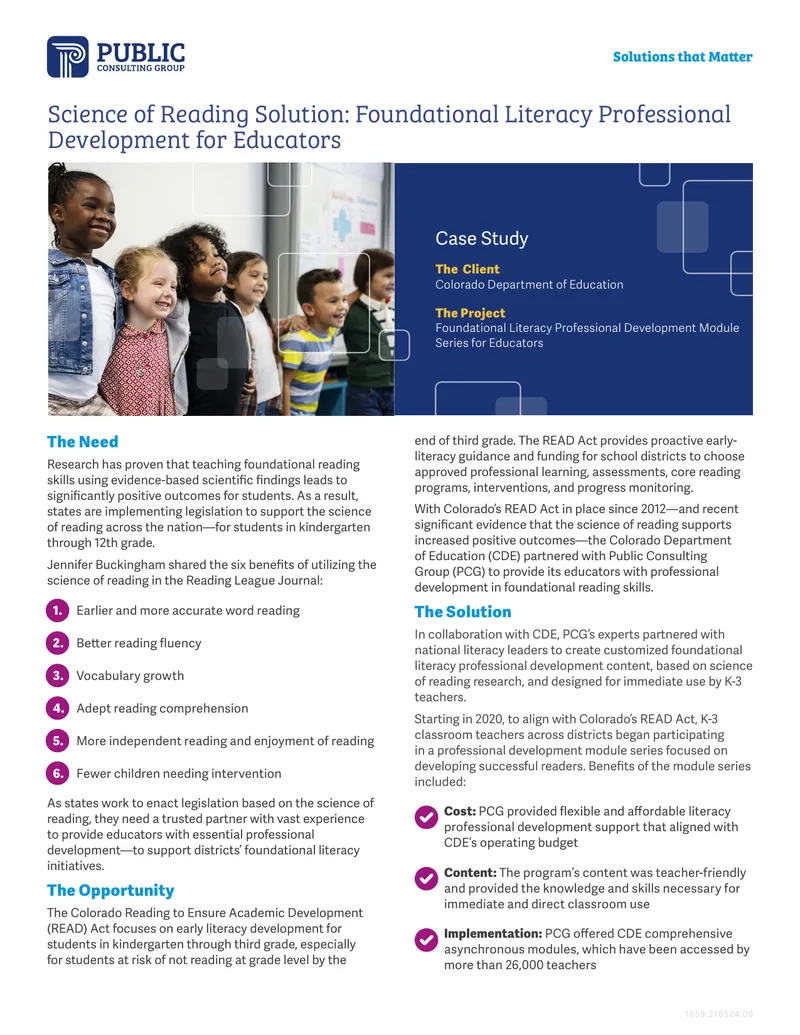 Foundational Literacy Professional Development Case Study