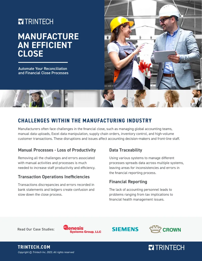 Automated Financial Close Solutions for Manufacturers