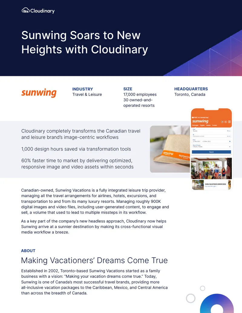 Sunwing Vacations Digital Asset Management Transformation