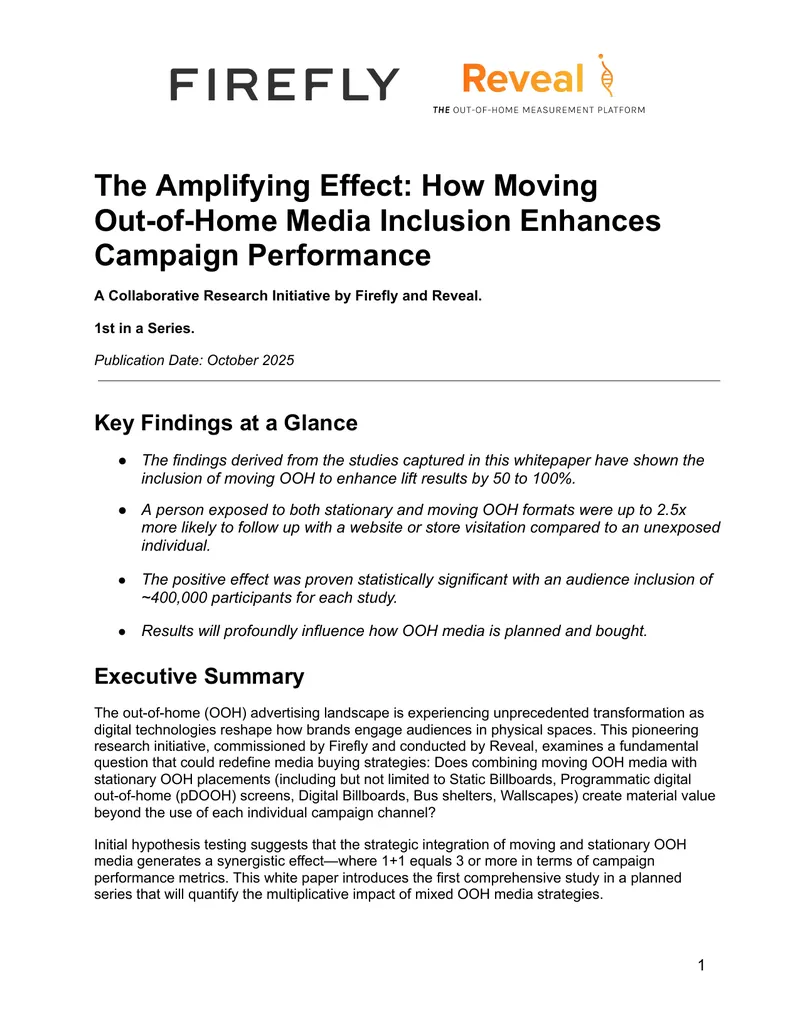Impact of Moving Out-of-Home Media on Campaign Performance
