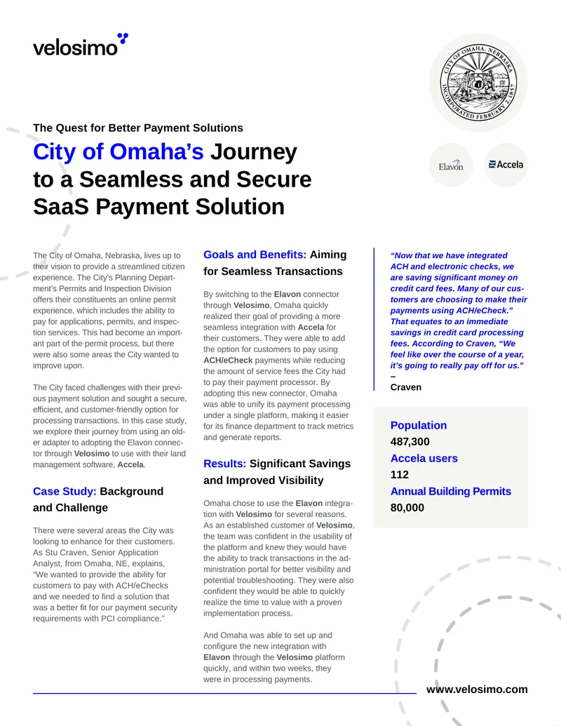City of Omaha's Implementation of Secure Payment Solution