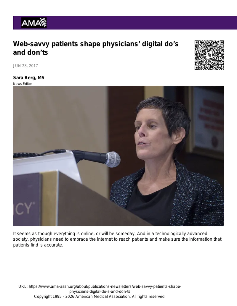 Managing Physicians' Online Reputation and Presence
