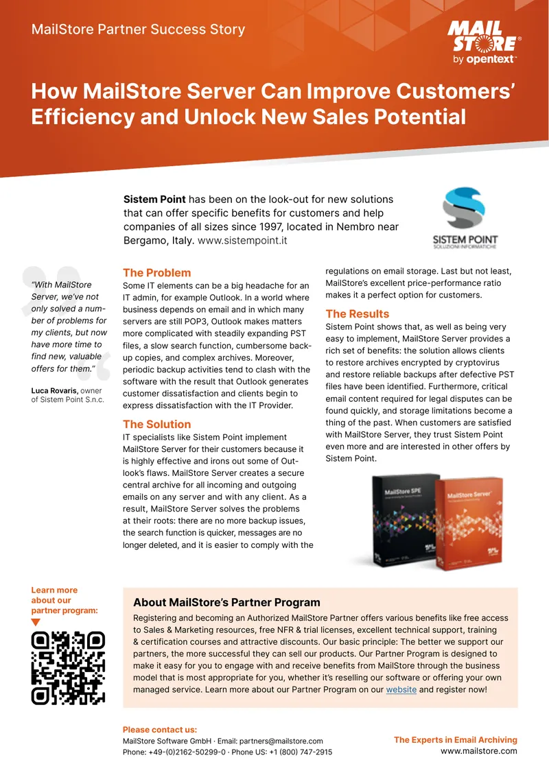 MailStore Server Partner Success Story