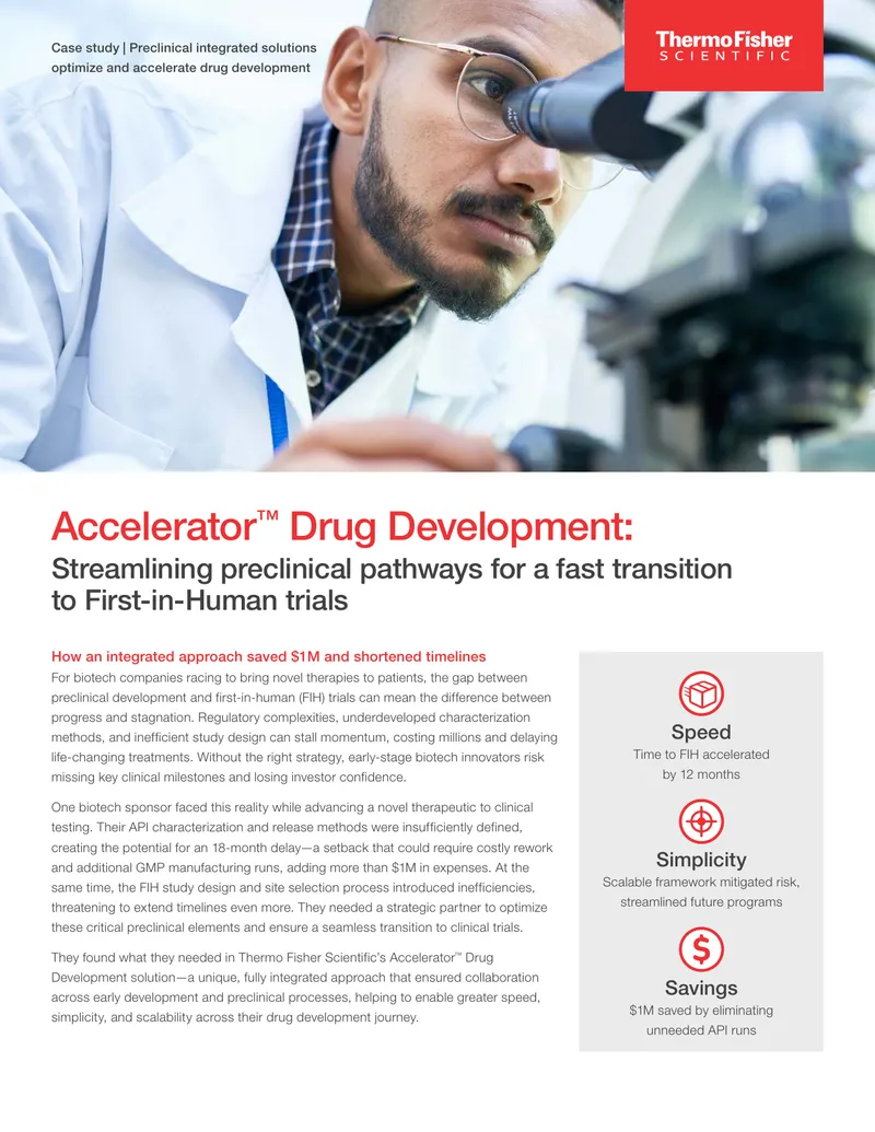 Accelerator Drug Development Case Study