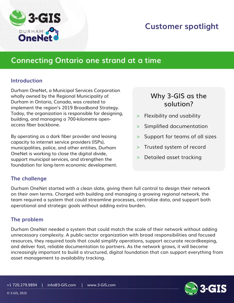 Durham OneNet Fiber Network Management Case Study