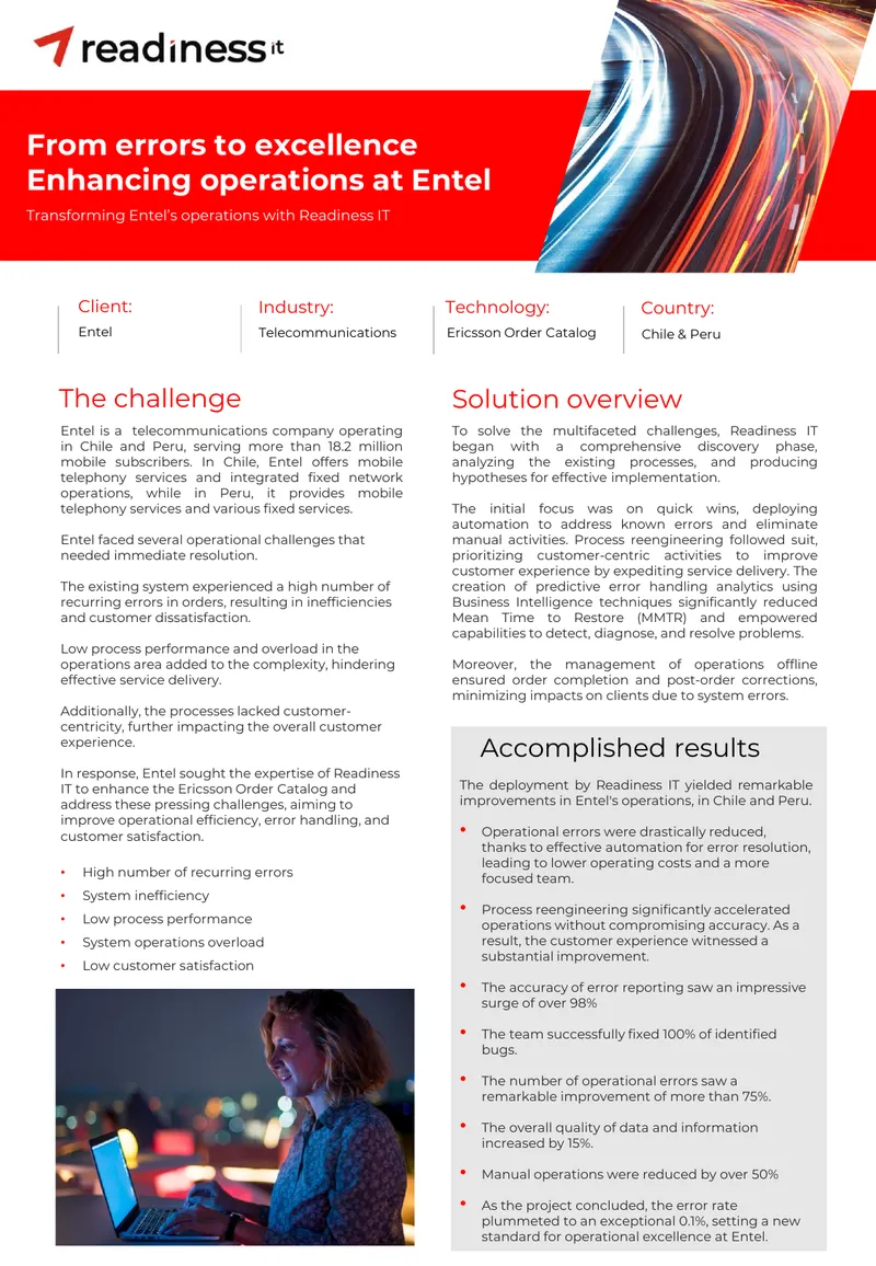 Enhancing Operational Efficiency at Entel