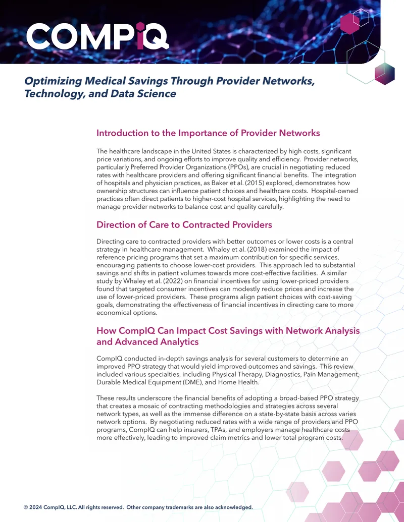 Optimizing Medical Savings Through Provider Networks