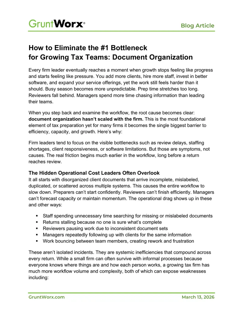 Document Organization Strategies for Growing Tax Teams