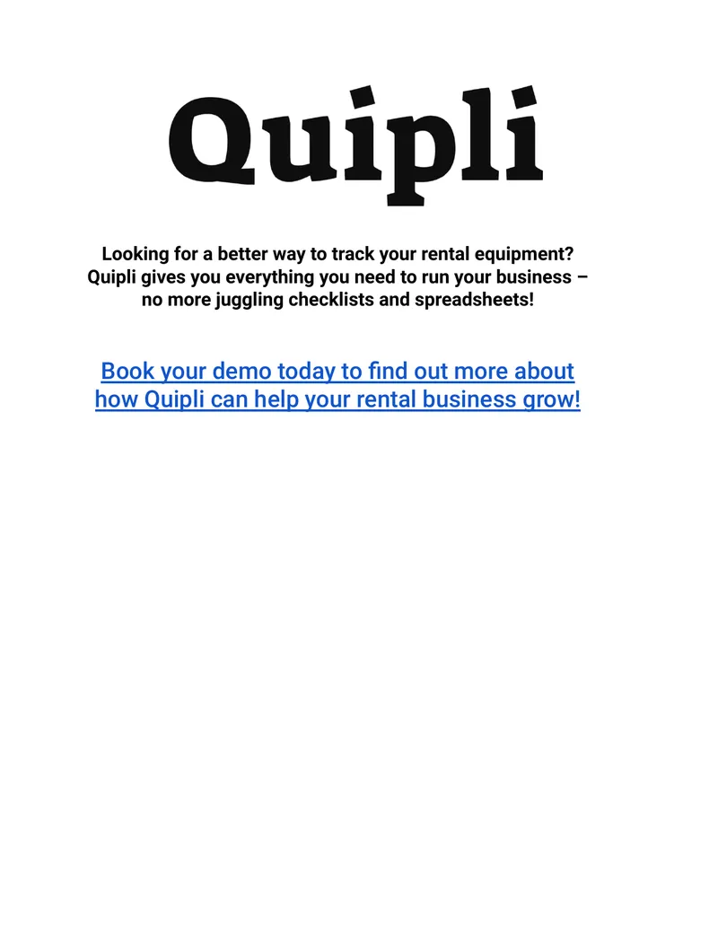 Rental Equipment Inspection Checklist Guide