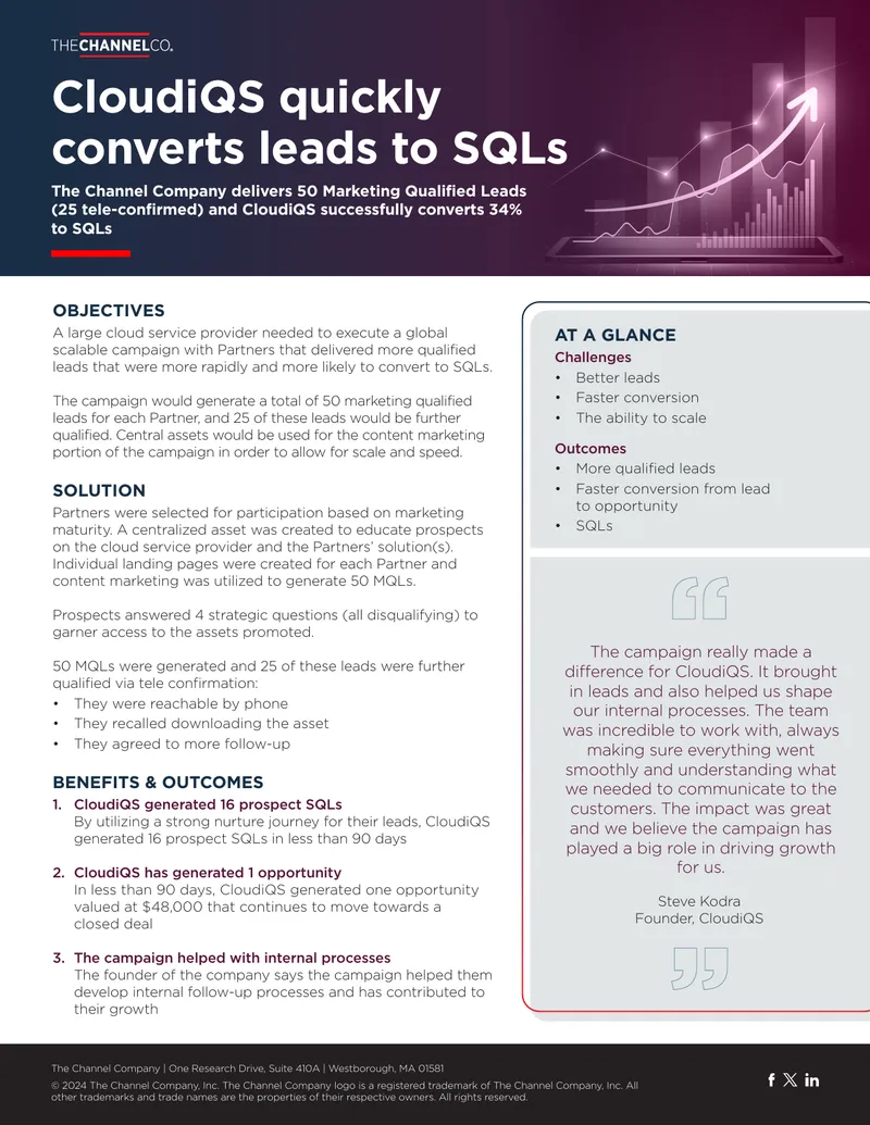 Cloud Service Provider Lead Generation Campaign