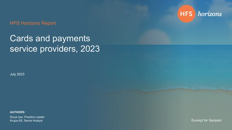 HFS Horizons Report on Cards and Payments Providers 2023