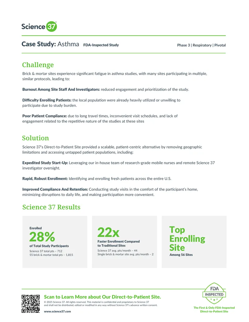 Case Study on Direct-to-Patient Enrollment for Asthma