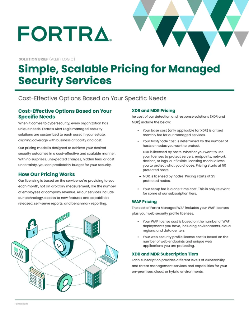Simple Scalable Pricing for Managed Security Services