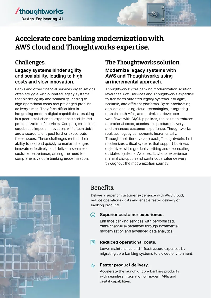 Core Banking Modernization with AWS and Thoughtworks